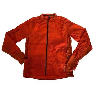 REI On the Trail Run Jacket Men‎ S Orange Lightweight Packable Hiking Outdoor